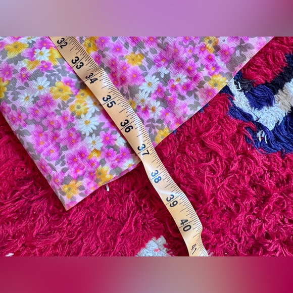 70s Vintage Pink Floral Chiffon Mini Dress XS - Picture 9 of 9